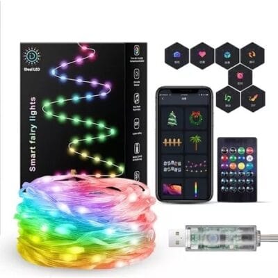 tira led smart rgb bluetooth 5 mts control app apto exterior