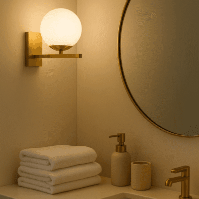 aplique de pared "world oro" bocha opal 15 cm