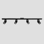 aplique de pared o techo 4 luces móvil "tilcara" 120 cm negro micro