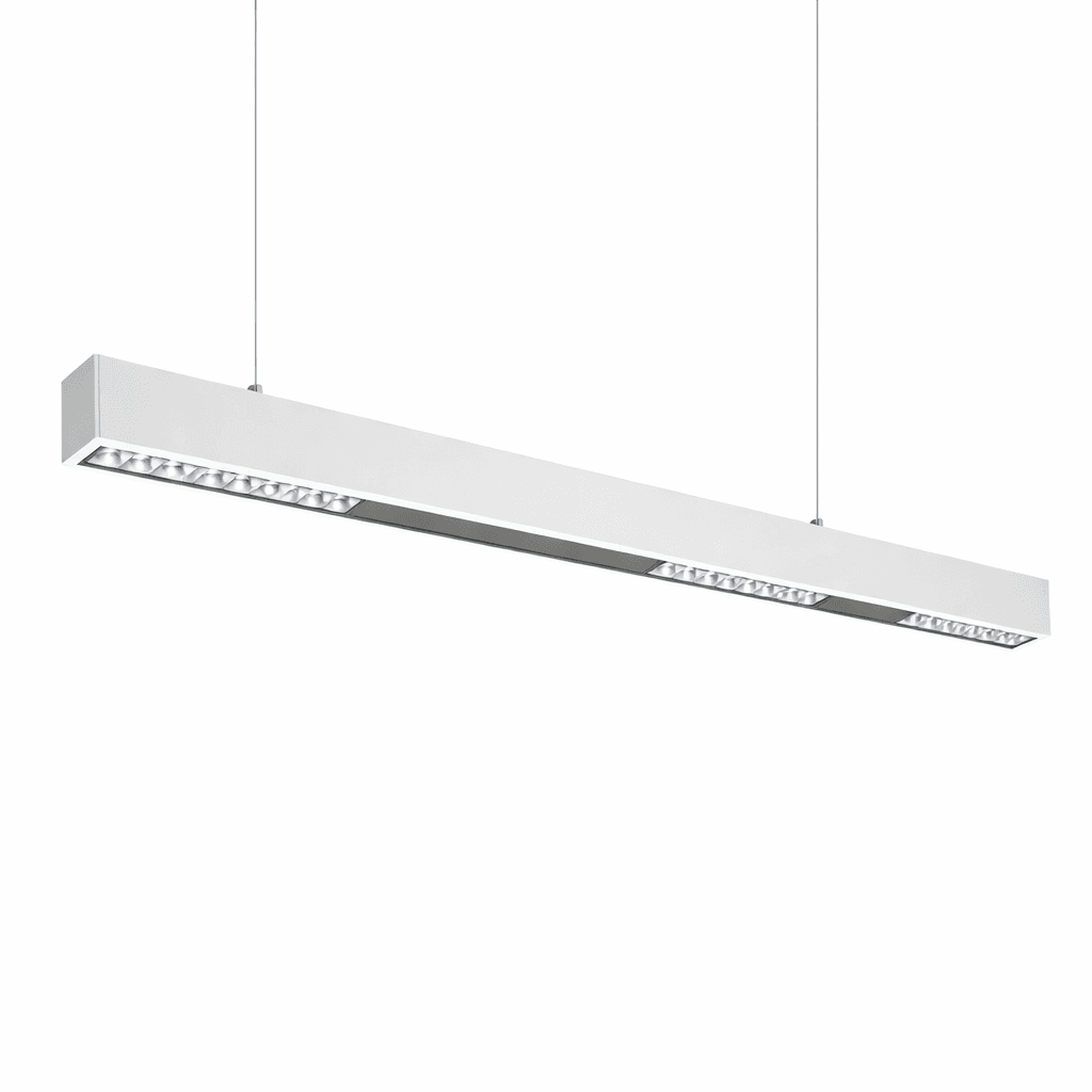 suspendido lineal "focus 24w" 114 cm 4000k blanco con negro pr