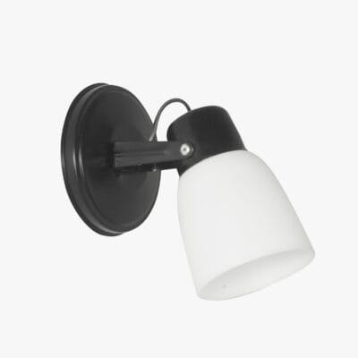 aplique de pared o techo "bolzano" 2 luces negro (copia)