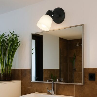 spot aplique de pared o techo "bolzano" 1 luz negro