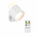 lámpara de pared inalambrica carga usb y rotación 360° blanco