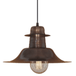 colgante de techo "sombrero chino Ø35cm " cobre viejo