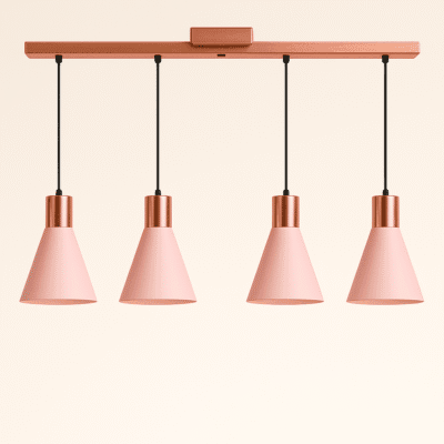 lampara de techo 4 luces ostende negro y cobre (copia)