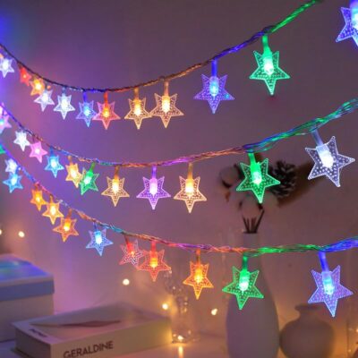 guirnalda luces led 28 lamparas 4 metros rgb multicolor (copia)