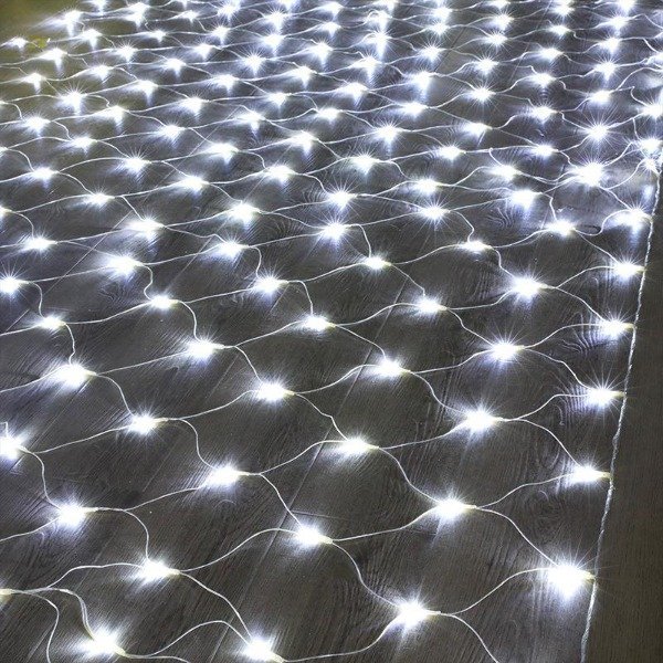 cortina de luces led lluvia 300 led luz fria