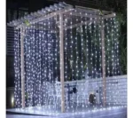 cortina de luces led lluvia 300 led luz fria