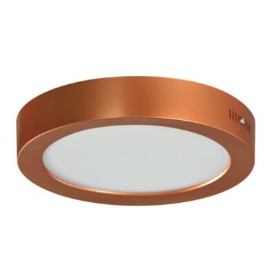 plafon redondo de aplicar 12w Ø17 cm luz calida cobre