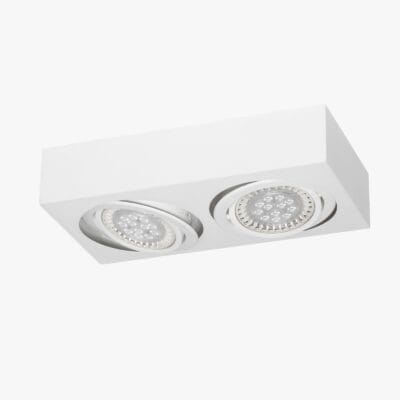plafón dos luces móvil para ar111  blanco linea laguna (copia)