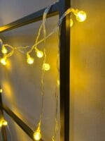 guirnalda bolita cristal led 28 lamparas 4m 220v luz cálida