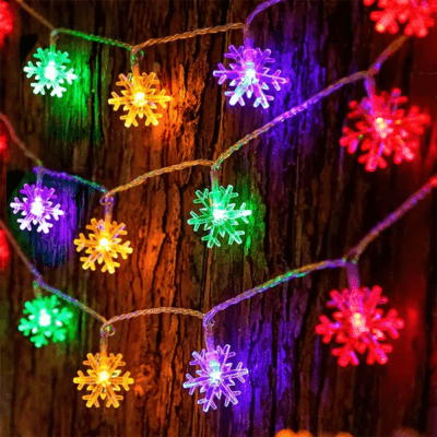 guirnalda luces 28 luces estrellas led multicolor