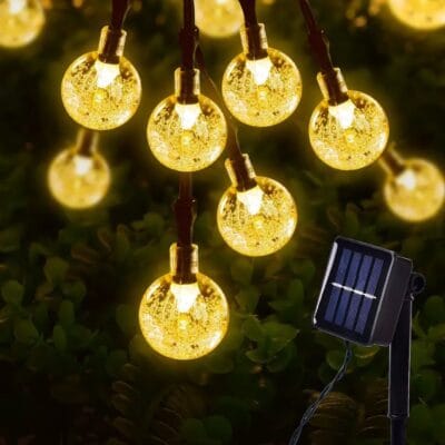 guirnalda solar *bolita* 28 led 5 mts exterior