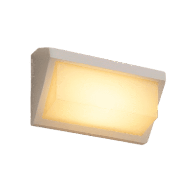 aplique unidireccional "scalene" de polipropileno ip44 blanco
