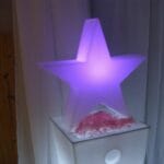 estrella rgb luminoso de pie de pvc 55 cm inalambrico (copia)