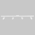 aplique de pared/techo 4 luces móvil "tilcara" 120 cm. blanco