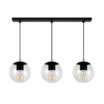 lampara de techo 3 luces "" negro