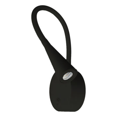 aplique de pared "waller" flexible 3w luz calida negro