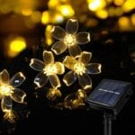 guirnalda solar *flores* 20 led 5 mts calida