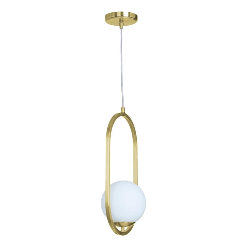 lampara de techo "monaco" oro bocha opal 15 cm e27