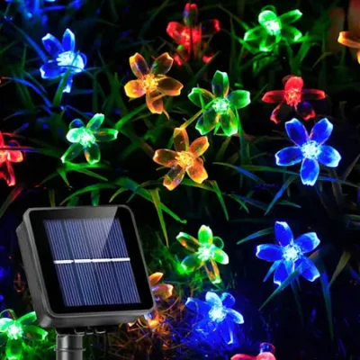 guirnalda solar *flores* 20 led 5 mts multicolor