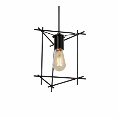 lampara colgante triangulo "riglos" oxido (copia)