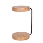 lampara de pie "tiziano" 12 w paraiso y metal negro luz calida