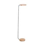 lampara de pie "tiziano" 12 w paraiso y metal negro luz calida