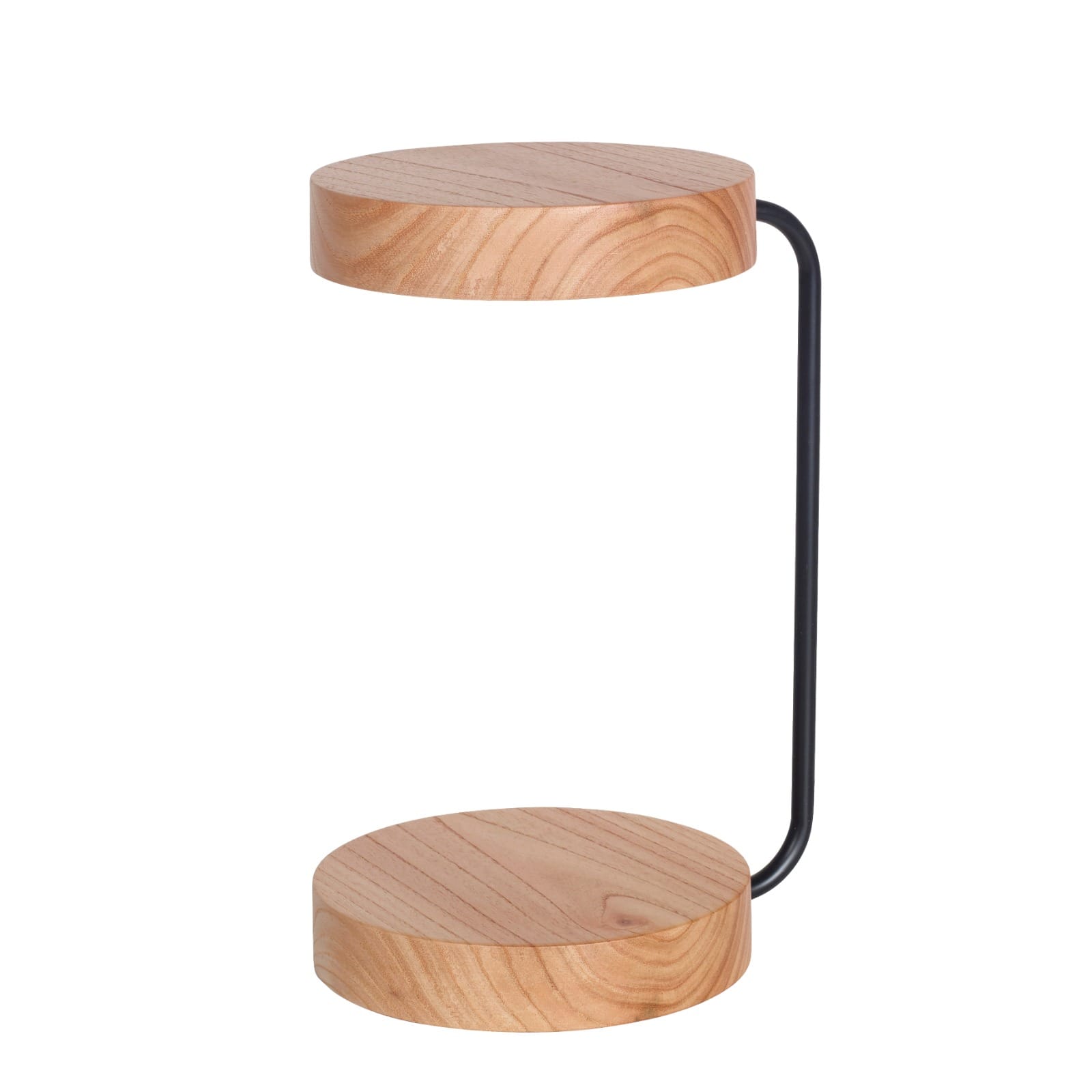 lampara de pie "tiziano" 12 w paraiso y metal negro luz calida