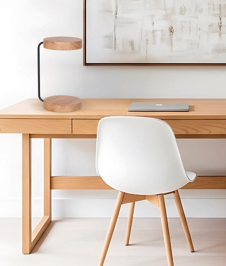 lampara de mesa "tiziano" 6 w paraiso y metal negro luz calida