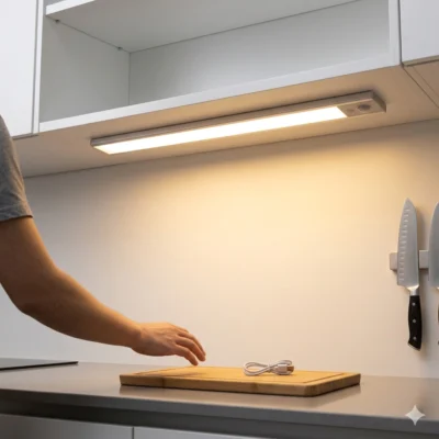 liston usb bajo mesada 60 cm con sensor luz calida, fria o neutra