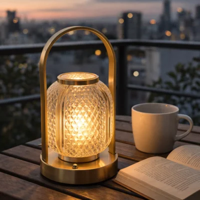 lampara de mesa "agatha" touch y con usb platil (copia)