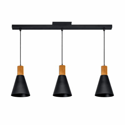 lámpara de techo 3 luces negro y cobre línea ostende (copia)