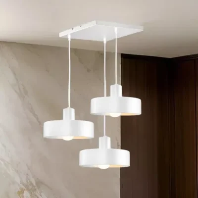 lampara colgante de techo 3 luces "castedu 30 cm" blanco texturado