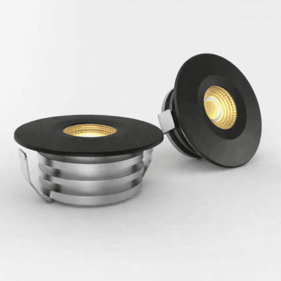 mini spot cob "planar" led integrado 3w negro 6500k
