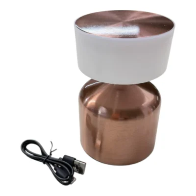 lampara de mesa "agatha" touch y con usb cobre