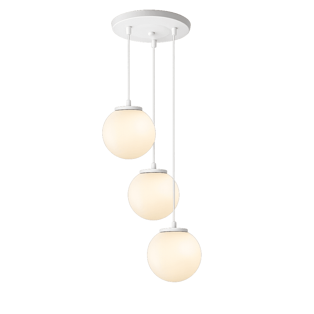 lampara de techo 3 luces globit 20 cm base redonda blanco