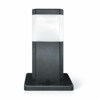 farola de piso de aluminio "glint cilindro" 25,7 cm ip65 negro