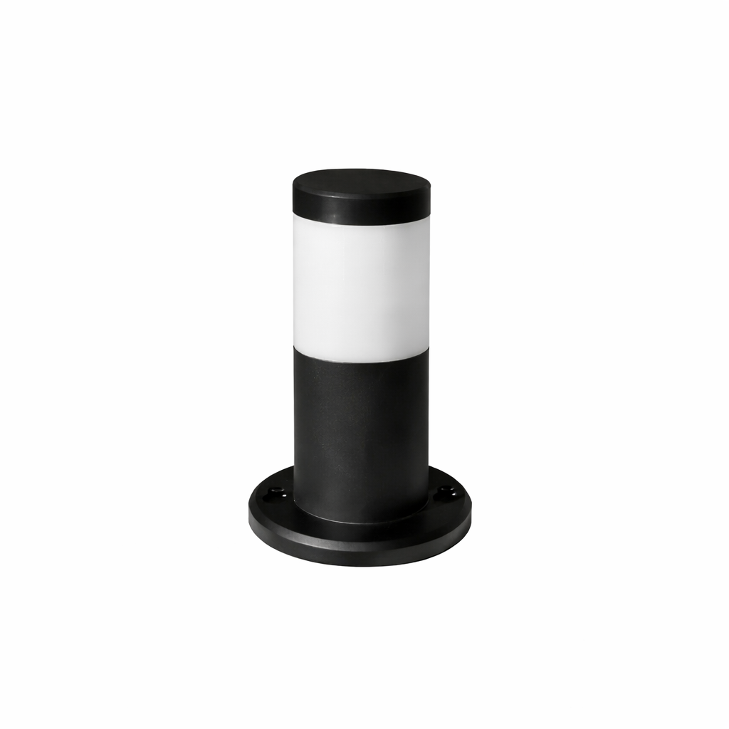 farola de piso de aluminio "glint cilindro" 25,7 cm ip65 negro