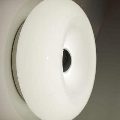 lampara de pared "dona glass blanco" 12w luz blanco dinamico