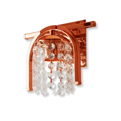 aplique de pared "lyon renny" con caireles cobre