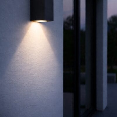 aplique unidireccional "denver" gu10 ip44 negro