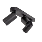 aplique de techo o pared aluminio "halo 3 luces" orientable negro