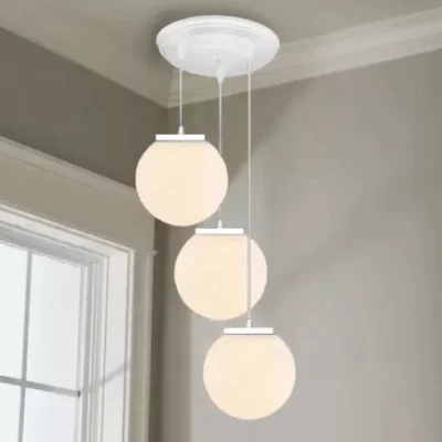 lampara de techo 3 luces globit 20 cm base redonda negro