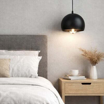 lampara colgante media esfera Ø20cm cobre linea baradero (copia)