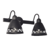 aplique de pared "vittoria" 2 luces e27 negro