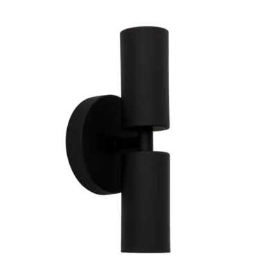 aplique de pared "biline bidireccional" negro gu10 interior