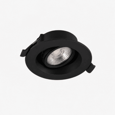spot de embutir "nubi" abs Ø11cm gu10 termoplastico negro