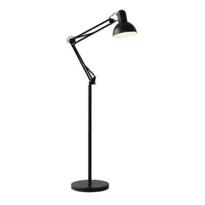 lampara de pie articulada "mimi" negro y madera (copia)