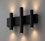 aplique de pared "trigon i" 18w luz calida 38º negro